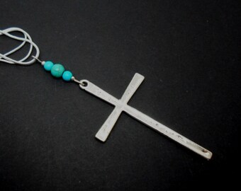 Grande Rosario "Perle Turchesi" Con Grani Di Ulivo E Croce Di San Benedetto - Foto 2