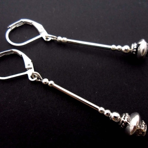 Bearded Collie Earrings in Sterling Silver Lever Back Bearded Collie Earrings in Sterling Silver Lever Back