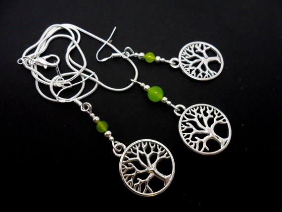 Genuine Jade Bead Dangle Earrings – Sterling Silver 925 Hooks – Handmade Green Stone Drop Earrings