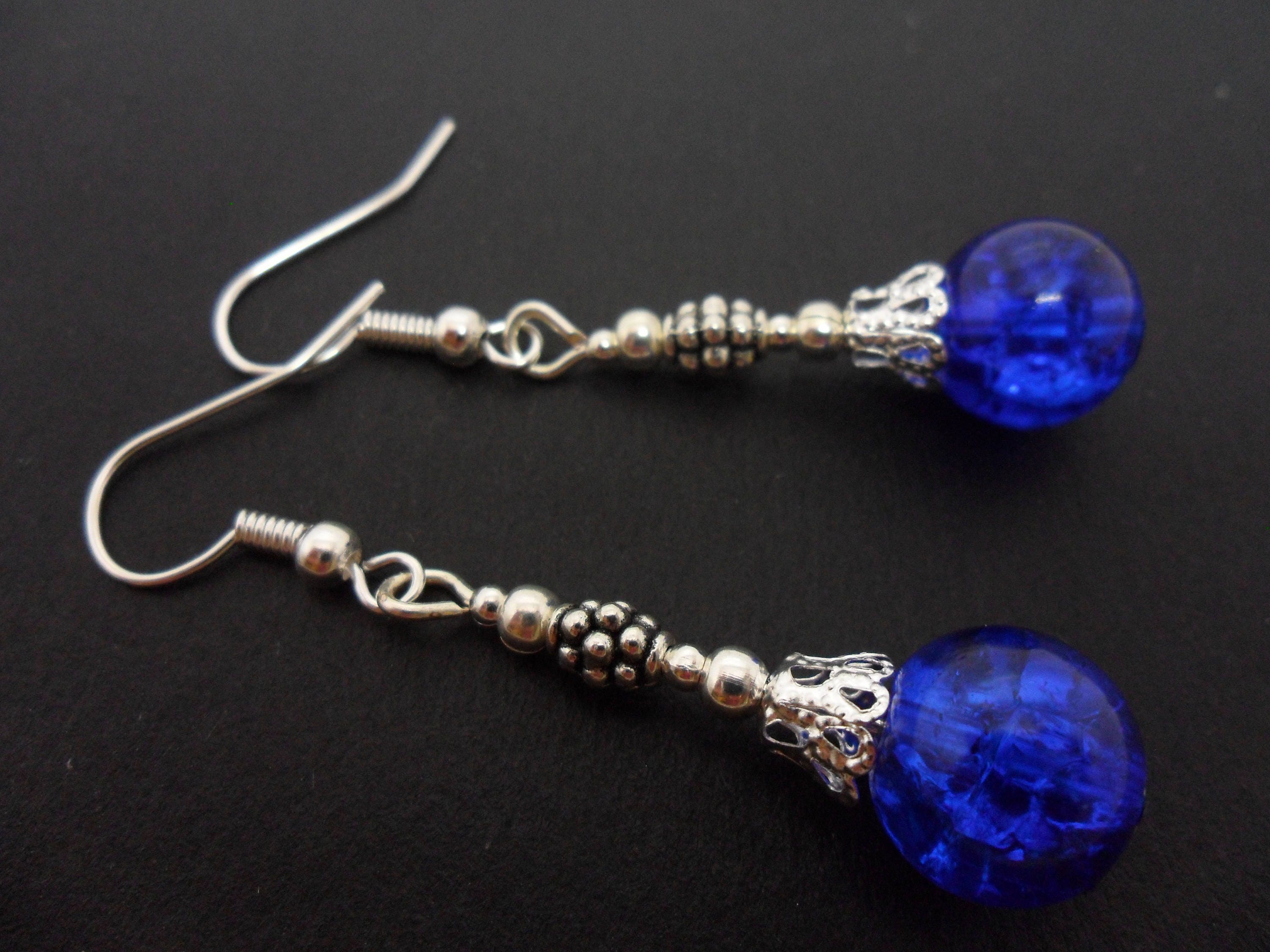 Un Paio Di Orecchini Pendenti A Clip Con Perline Di Vetro - Foto 7