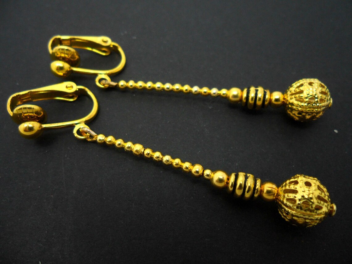 thumbnail image 2 of Cute Horse Pony Dangle Clip-On Earrings - Tibetan Silver - New UK 2 of 6