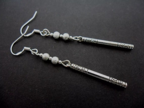 Orecchini Pendenti In Argento Tibetano Con Ganci In Argento 925 &ndash; Fatti A Mano UK