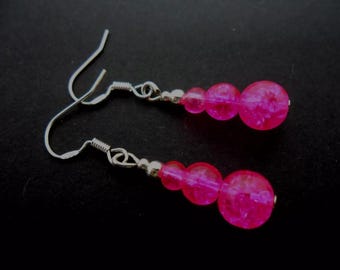 JUDIT - Orecchini Raffinati Con Perle In Vetro Rosa E Rosse