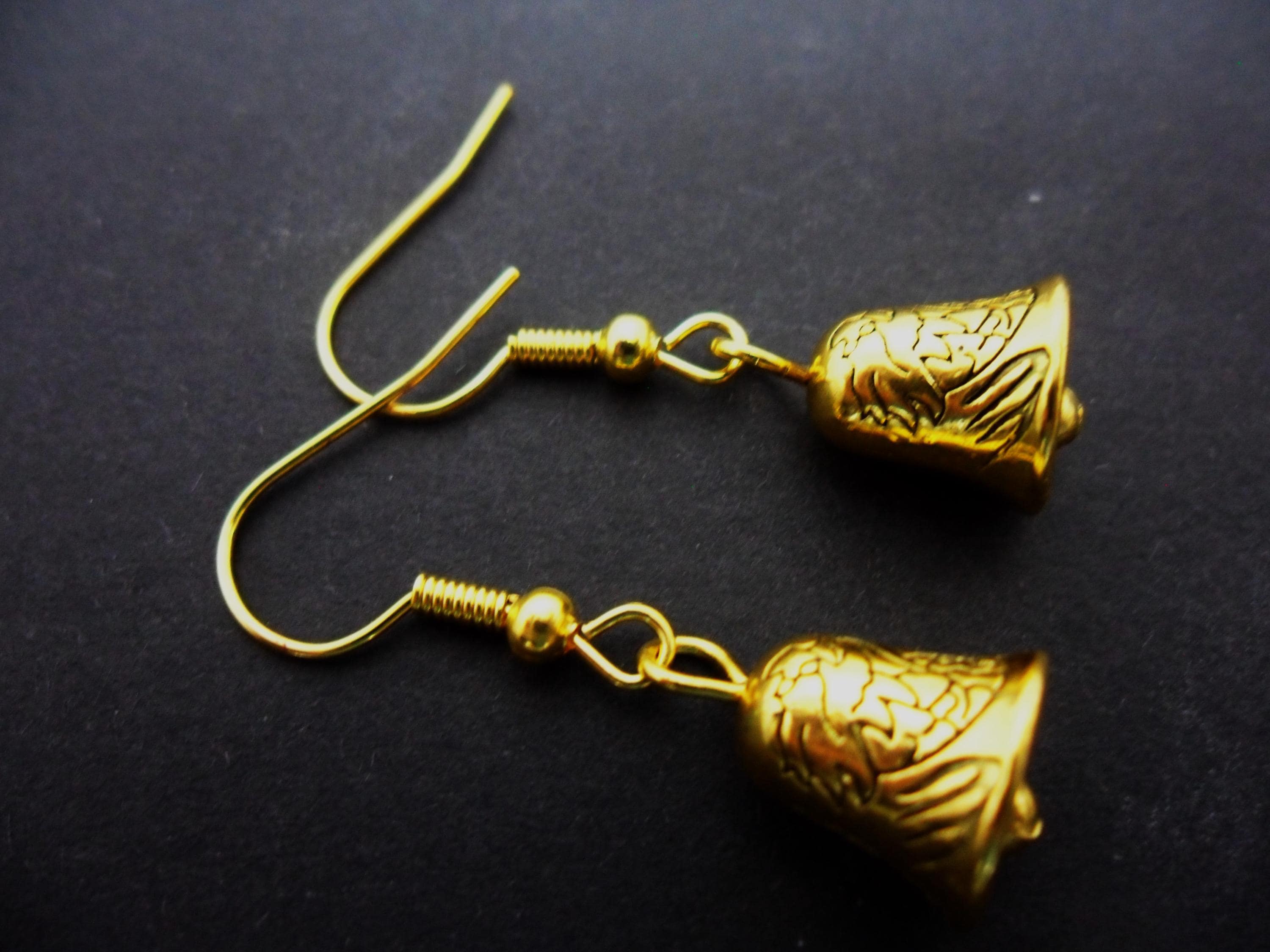 Set Di Gioielli (orecchini Pendenti E Collana) A Forma Di Campanella Di Natale, Argento, Ipoallergenico - 3