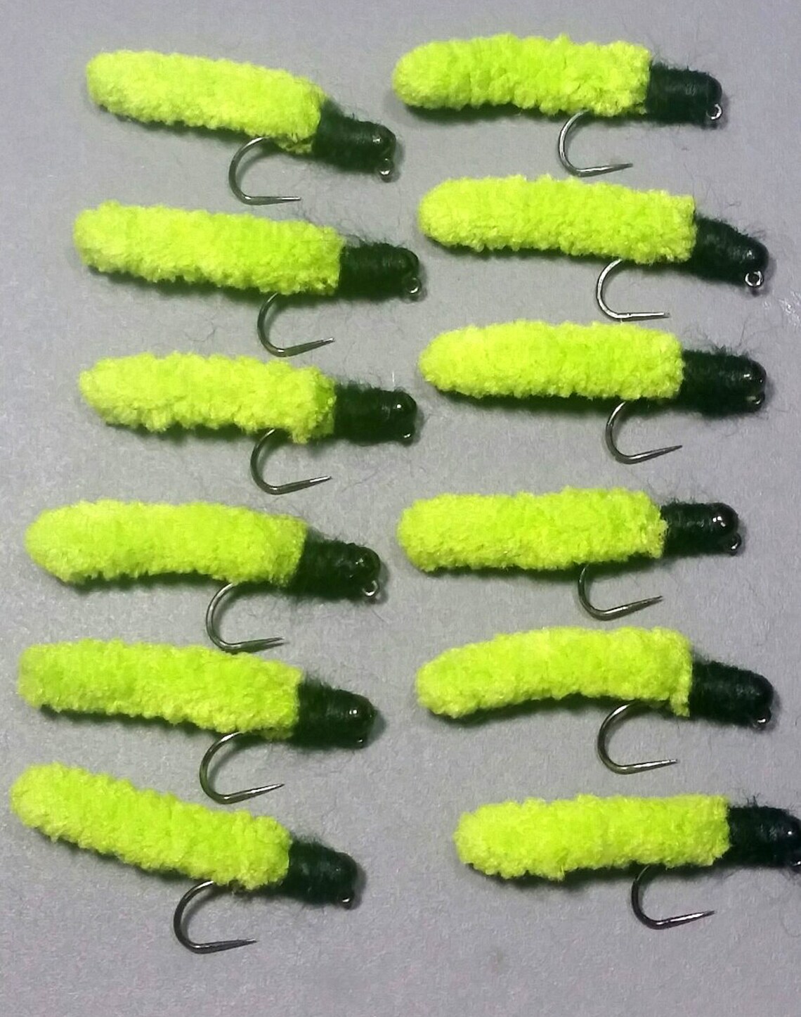 12 Tungsten bead head Fly Fishing Flies Mop Fly Euro Etsy