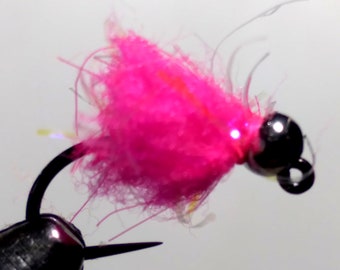 1 Doz #14 3.0 Tungsten Eggstasy  Hot Pink Fly Fishing Flies - Egg Pattern Fly - Euro nymphing