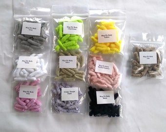 240 MOP FLY Body Material 10 Pack SAMPLER Selection - 10 different colors - 24 of each color