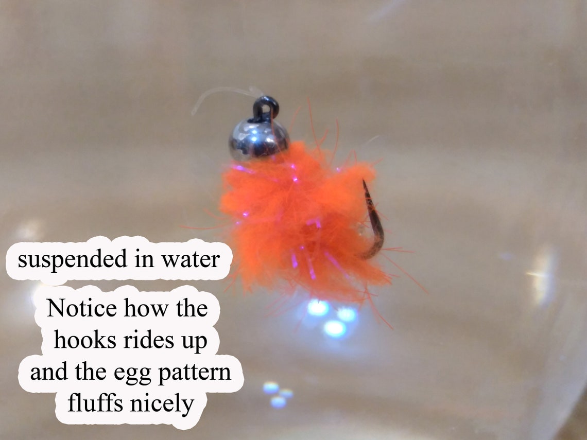 Eggstasy 12 Tungsten bead head Fly Fishing Flies Egg Pattern Etsy