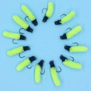 Tungsten Bead Mop Flies: Chartreuse Euro Nymphing Anchor Flies