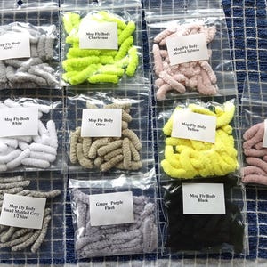 Mop Fly Body Material: 10 Color Sampler Pack (240 Pieces)