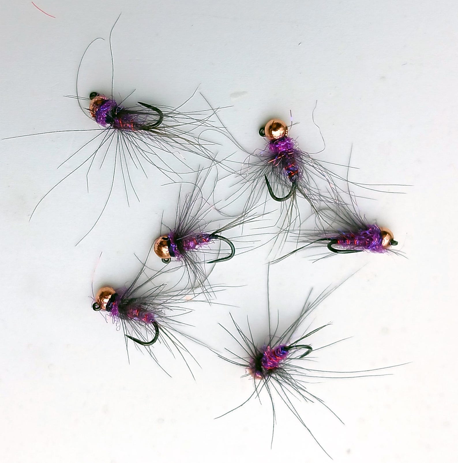 6 Purple Duracell Fly 3.5 Tungsten Bead Soft Hackle - Etsy