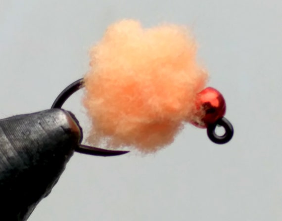 1 Doz 14 3.0 Red Tungsten Sockeye / Peach Eggstasy Fly Fishing Flies Egg  Pattern Fly Euro Nymphing -  Canada