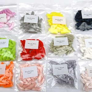 288 MOP FLY Body Material 12 Pack SAMPLER Selection - 12 different colors - 24 of each color