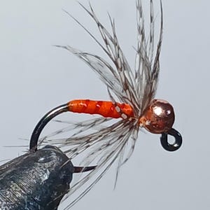 6 Orange Soft Hackle  fly tungsten bead  Perdigon