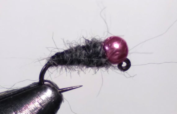 1 Dozen Muskrat Natural 18 Pink Tungsten Walt's Worm Fly Fishing