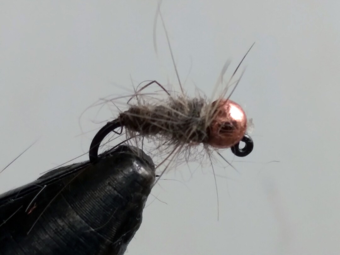 Hare's Ear Fly Fishing Flies: Copper Tungsten Bead, Barbless Nymph - 1 ...
