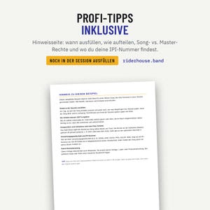 Hinweisseite mit Tipps zum Aufteilen der Song-Anteile