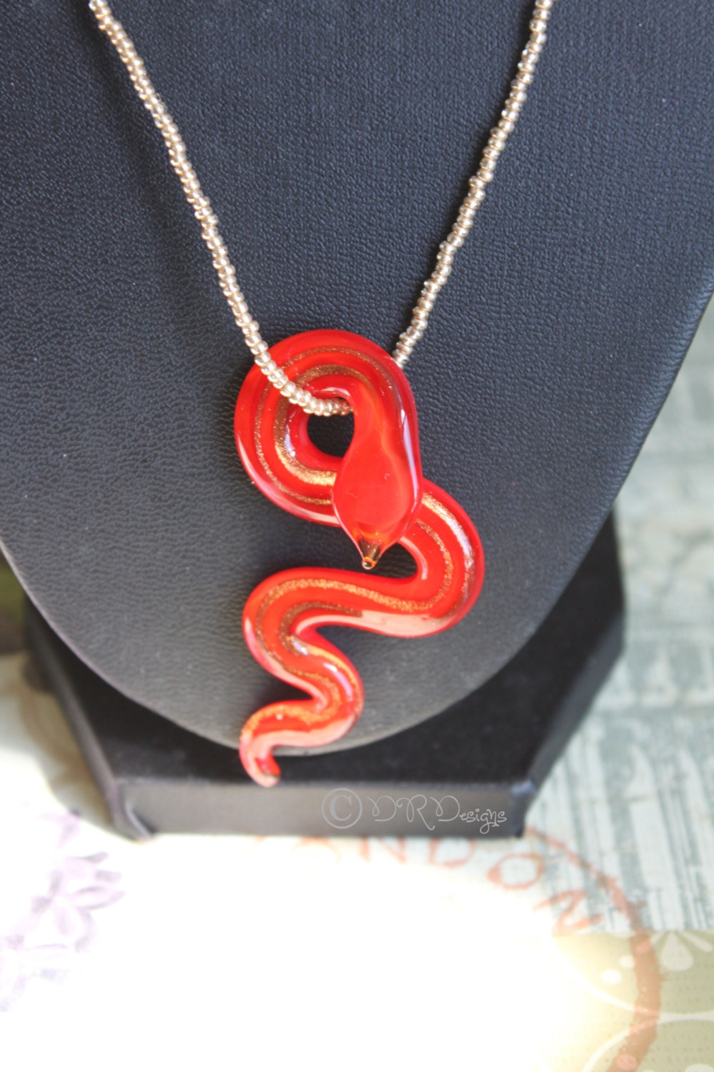 Snake Pendant Necklace Etsy