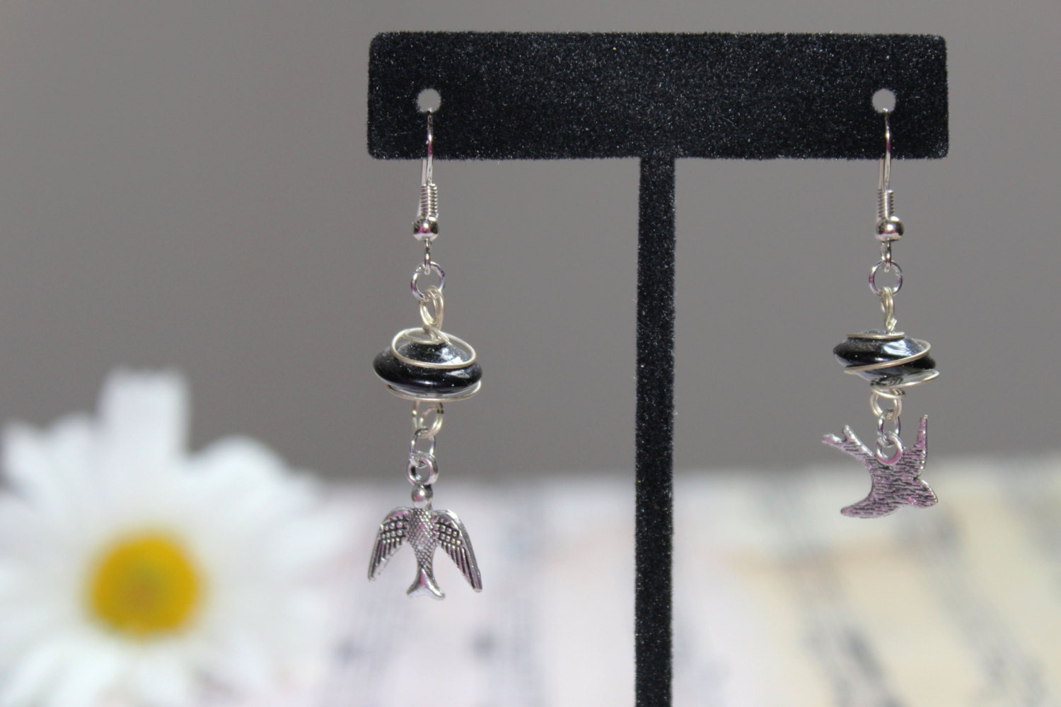 Birds in Flight Earrings Etsy