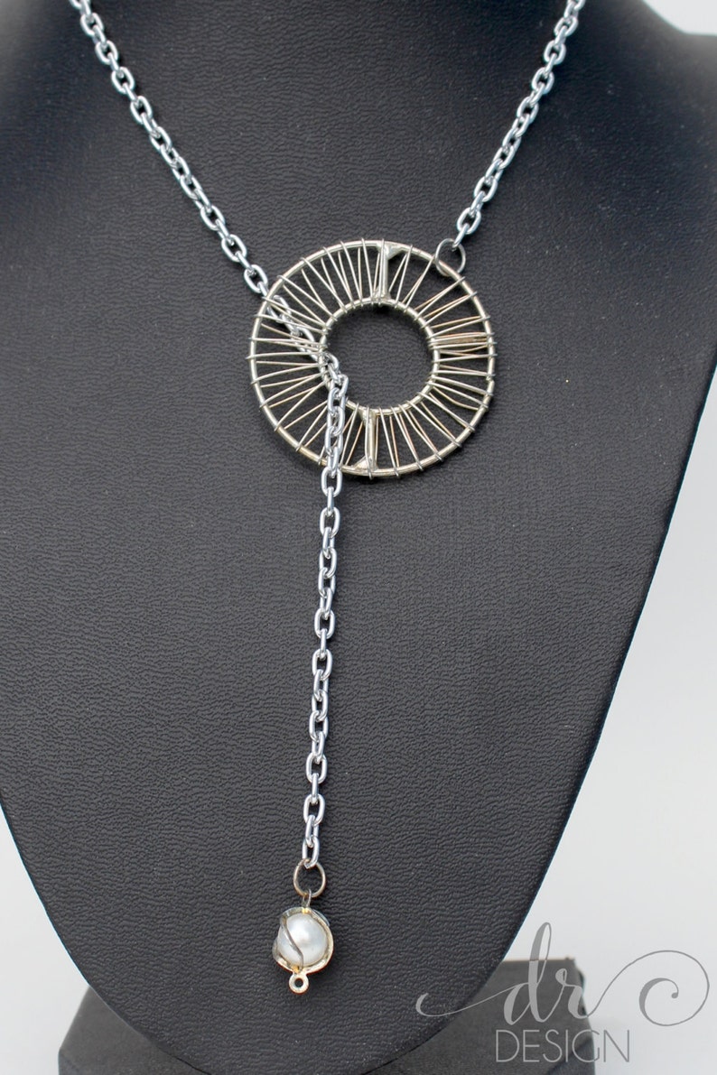 Wire Wrapped Lariat Necklace and Earring Set Etsy