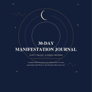 Shadow Work Manifestation Journal Printable PDF: 30-Day Guided Prompts & Intention Workbook