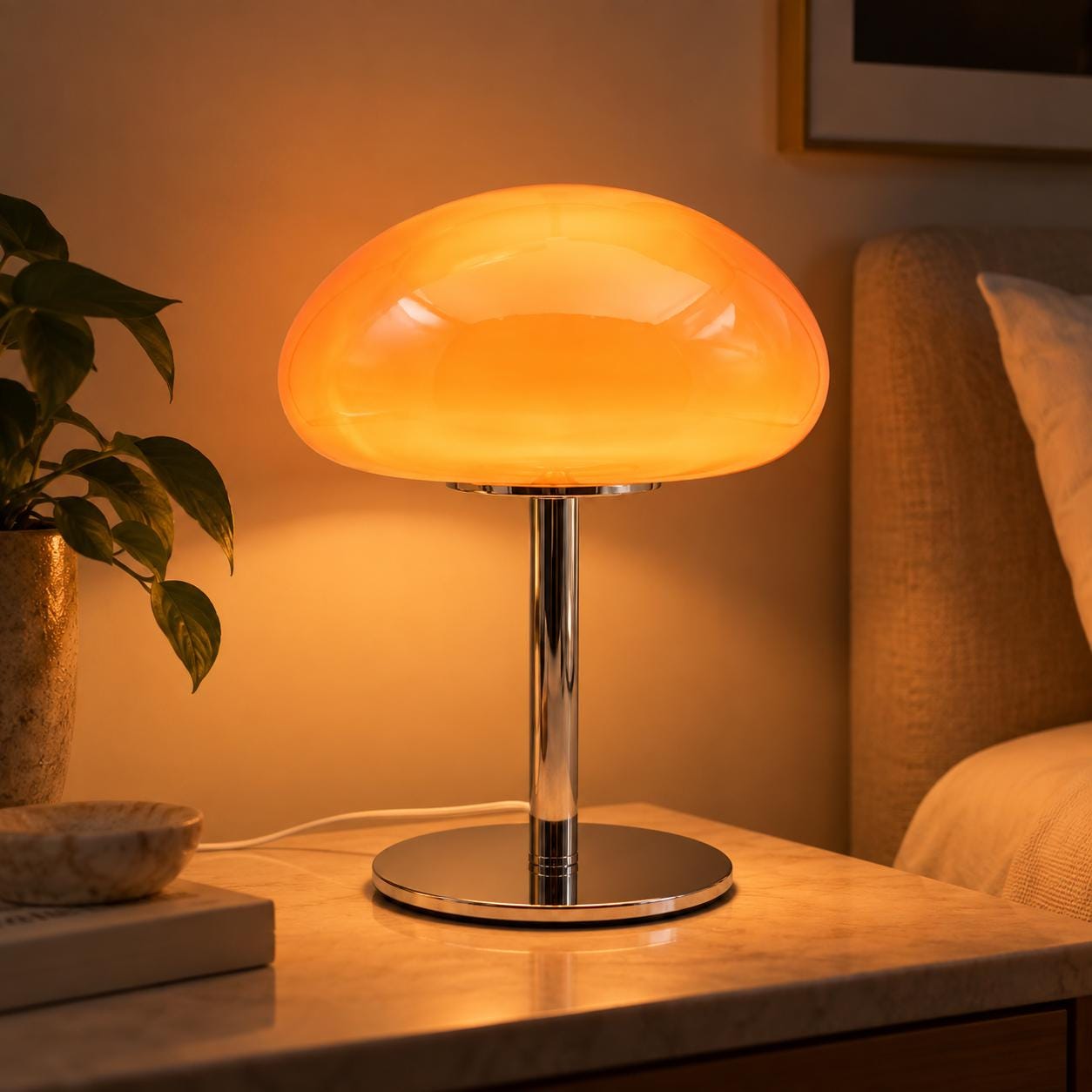 Vintage orange lamp - Etsy 日本