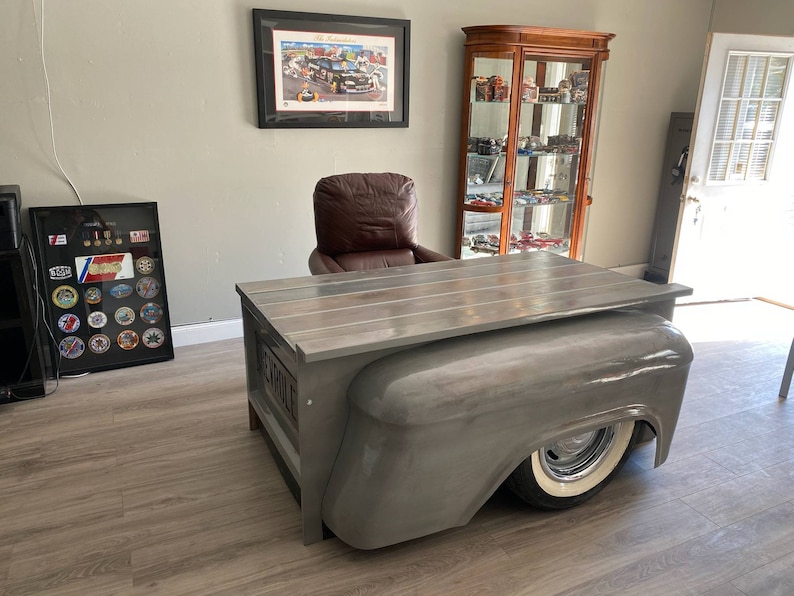 Desk Office Desk Truck Bed Mancave Decor Garage Furniture Etsy