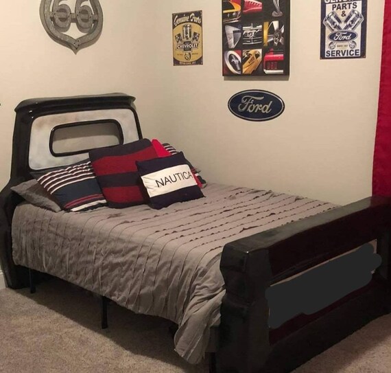 Twin Truck Bed Kids Room Garage Furniture Mancave Decor Car Bed