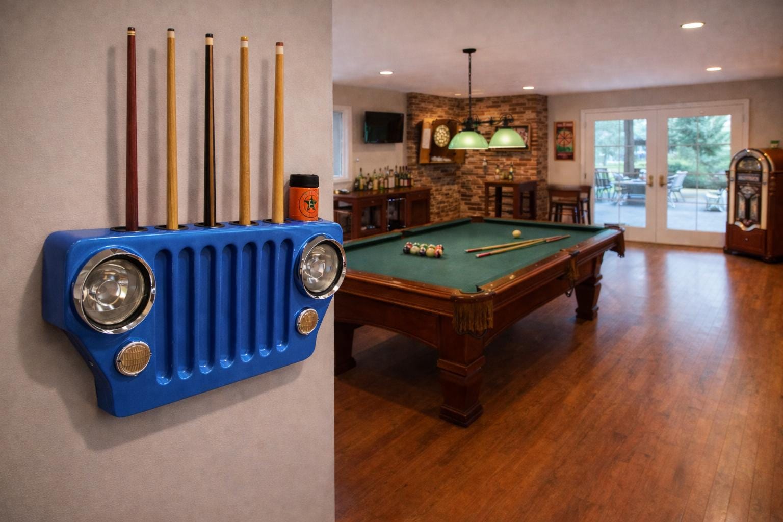 Minecraft Pool Stick Rack Billiards Pool Stick and Que Rack Mancave Game Room - Etsy