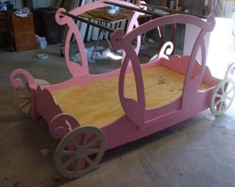 Cinderella princess carriage twin bed