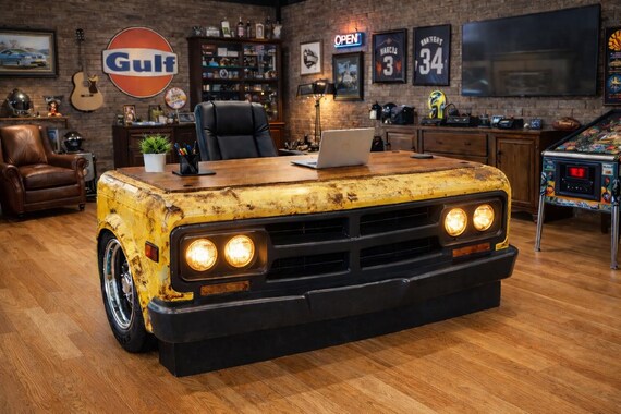 Custom Car Desk Front of a Truck Desk Mancave Furniture - Etsy