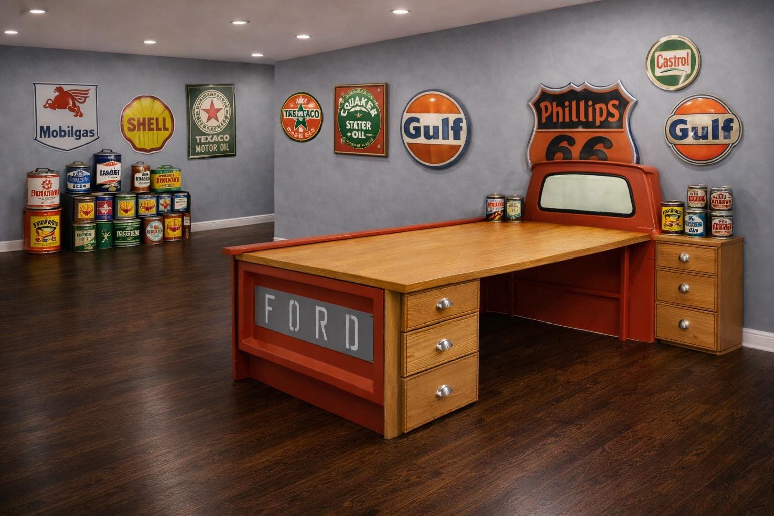 Desk Handmade Truck Desk Mancave Office Decor Garage Furniture - Etsy
