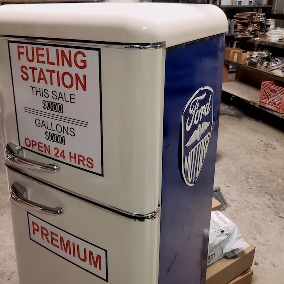 Gas Pump Fridge Mancave Decor 