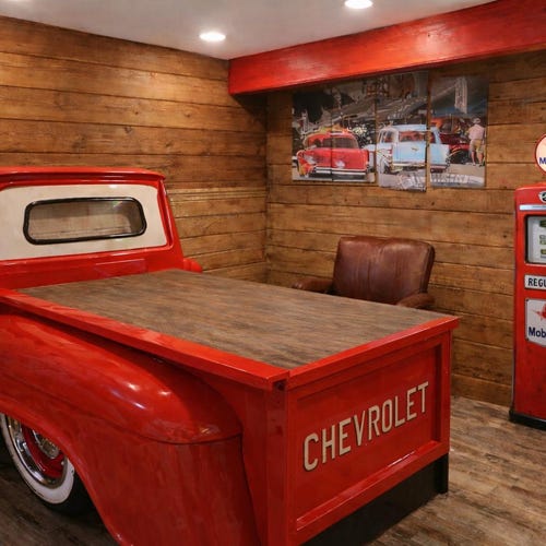 Desk Handmade Truck Desk Mancave Office Decor Garage Furniture - Etsy