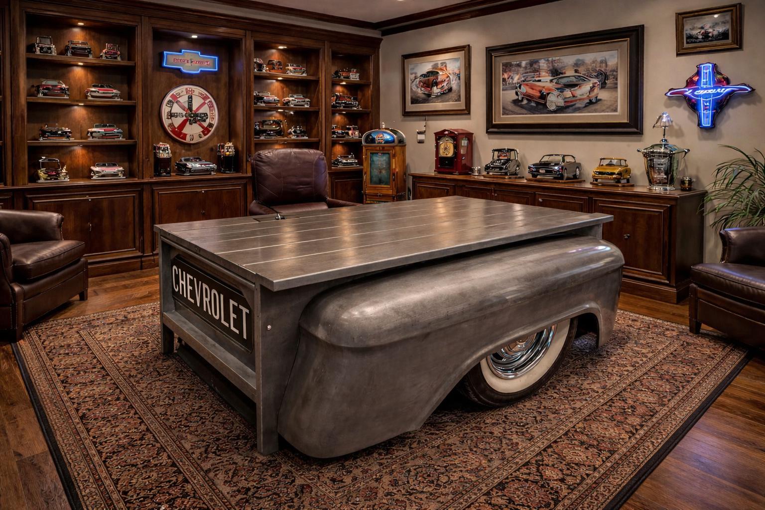 Desk Office Desk Truck Bed Mancave Decor Garage Furniture Office