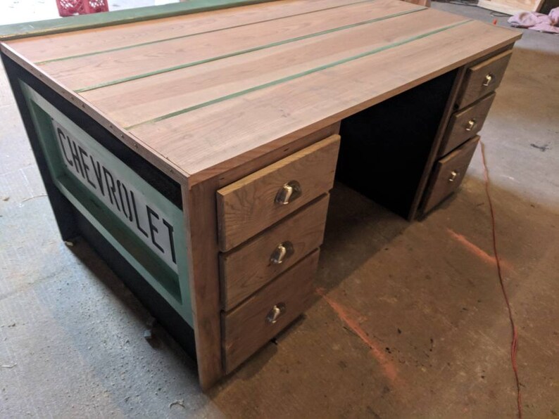 Desk Handmade truck desk mancave office decor garage Etsy