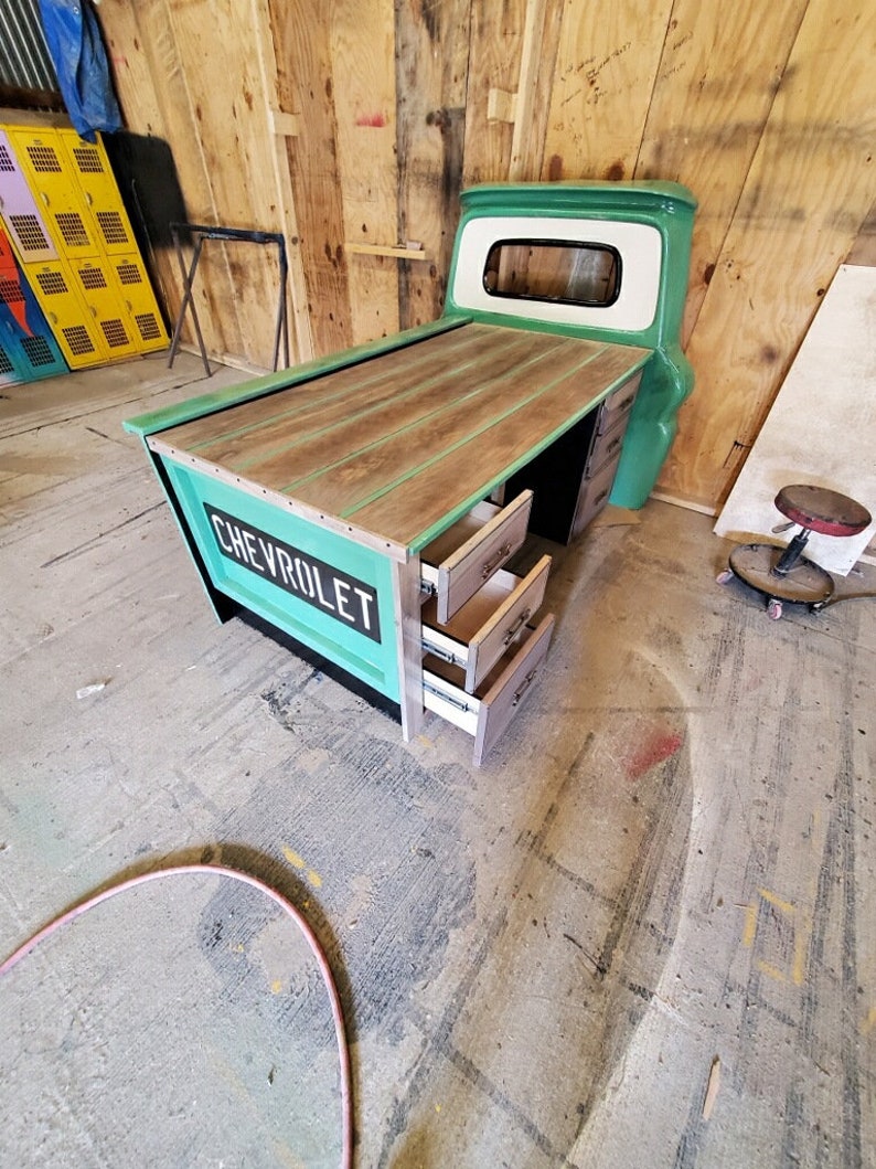 Desk Handmade Truck Desk Mancave Office Decor Garage Furniture Etsy
