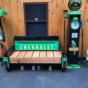 67-72 Truck tailgate bench mancave decor garage furniture outdoor
