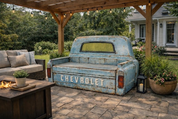67-72 Truck Bench Mancave Garage Tailgate Cab Bench - Etsy