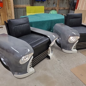 Chair car mancave decor car parts furniture garage office