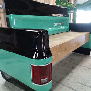 Bench Truck bench square body tailgate mancave decor garage furniture