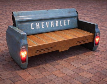 67-72 Truck Tailgate Bench Mancave Decor Garage Furniture Outdoor