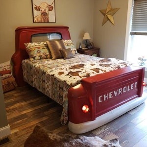 Queen truck bed garage furniture car mancave kids bedroom