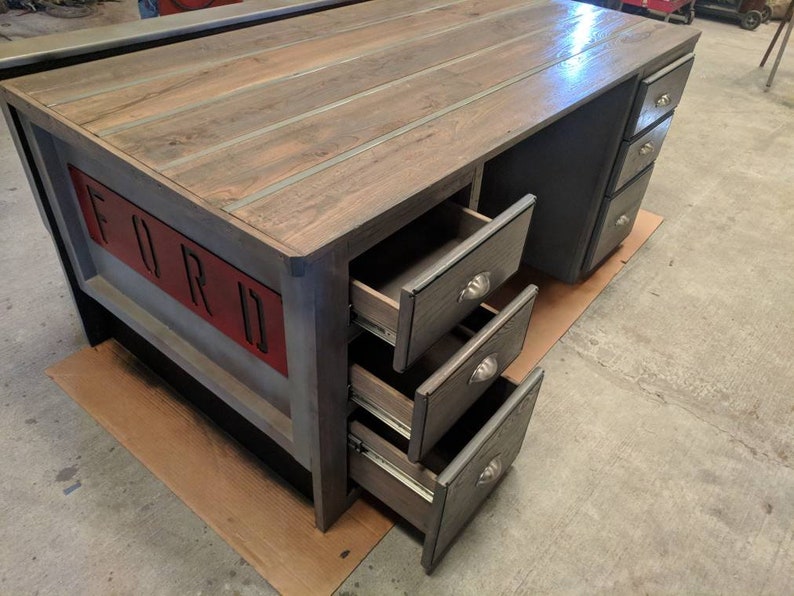 Desk Office desk truck bed mancave decor garage furniture | Etsy