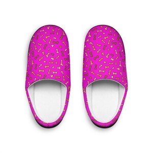 Pink Dog Bone Pattern Slippers | Indoor Slippers