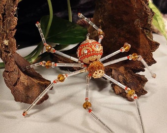 JGS Jeweled Spider on Web Suncatcher for Halloween JGS Jeweled Spider on Web Suncatcher for Halloween