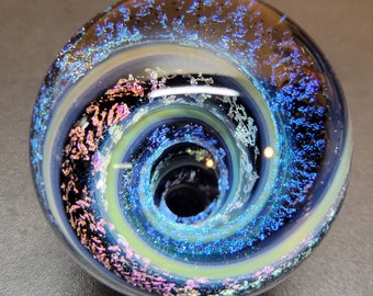 1.8" (46mm) Purple & Blue Dichroic Vortex Marble