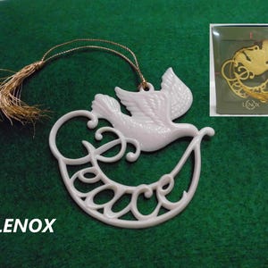 Lenox Ornament Peace Dove in Box Christmas Tree Keepsake Window Hanger Country Farmhouse
