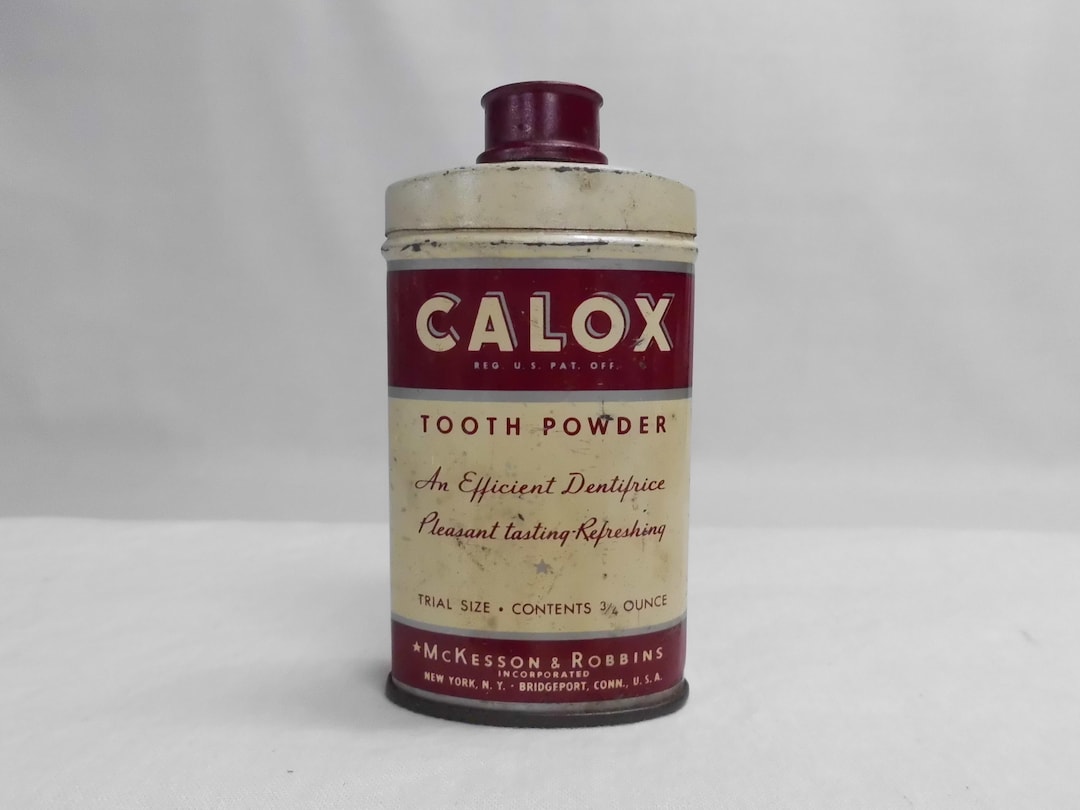 Calox Sticks Vintage Calox Tooth Powder Tin Trial Size 3/4 Oz Mckesson & Robbins Inc ...