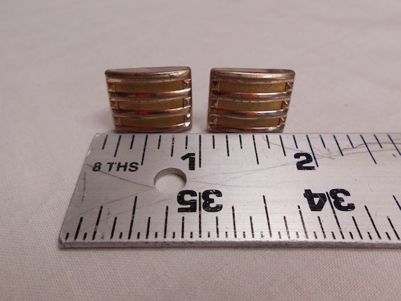 Antique Cufflinks Rose & Yellow Gold Plated  Hall… - image 6